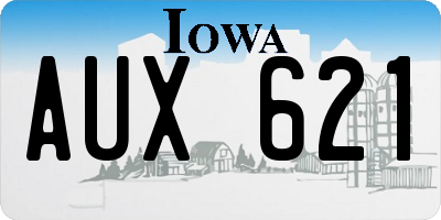 IA license plate AUX621