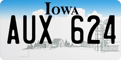 IA license plate AUX624
