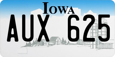 IA license plate AUX625