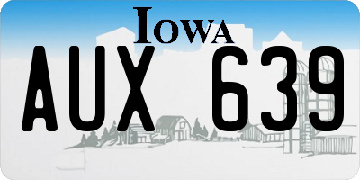 IA license plate AUX639