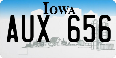 IA license plate AUX656