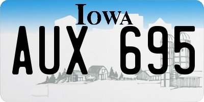 IA license plate AUX695