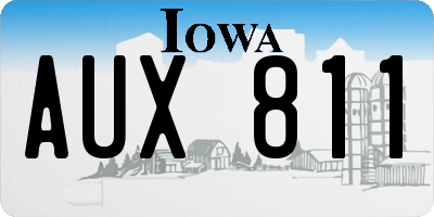 IA license plate AUX811