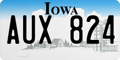 IA license plate AUX824