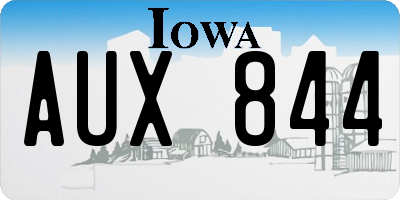 IA license plate AUX844