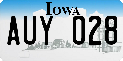 IA license plate AUY028