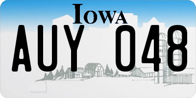 IA license plate AUY048