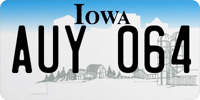 IA license plate AUY064
