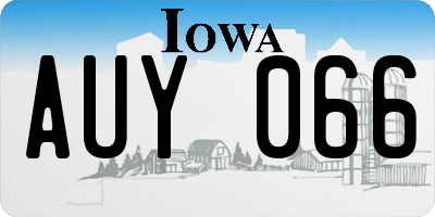 IA license plate AUY066