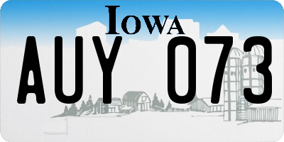 IA license plate AUY073