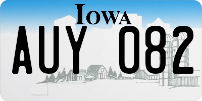 IA license plate AUY082