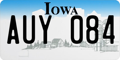 IA license plate AUY084