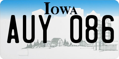 IA license plate AUY086