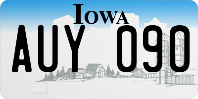 IA license plate AUY090