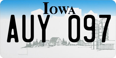 IA license plate AUY097