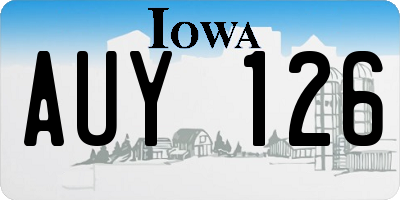 IA license plate AUY126