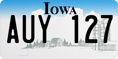 IA license plate AUY127