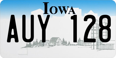 IA license plate AUY128