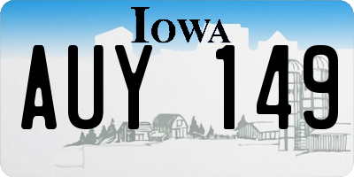 IA license plate AUY149