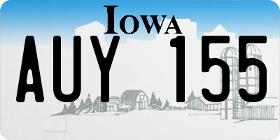 IA license plate AUY155