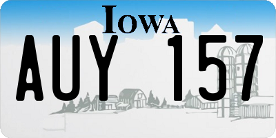 IA license plate AUY157