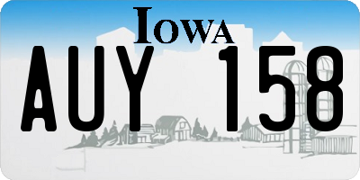 IA license plate AUY158