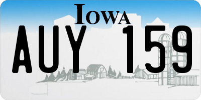 IA license plate AUY159