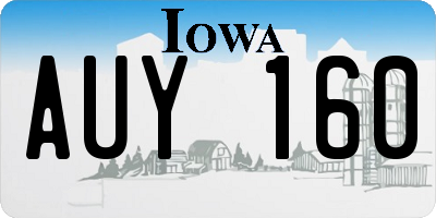 IA license plate AUY160