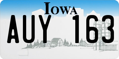 IA license plate AUY163