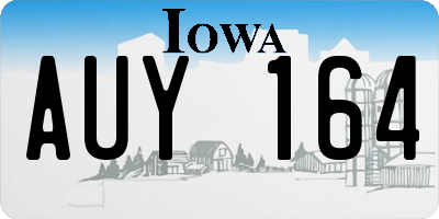 IA license plate AUY164