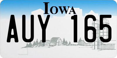 IA license plate AUY165