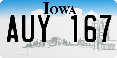 IA license plate AUY167