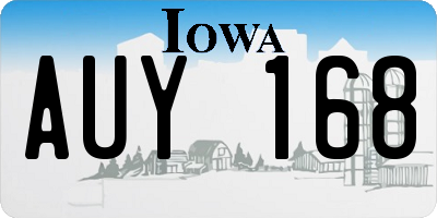 IA license plate AUY168