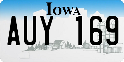 IA license plate AUY169