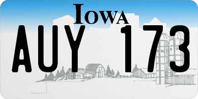 IA license plate AUY173