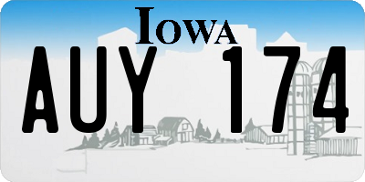 IA license plate AUY174