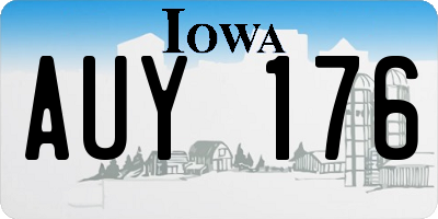 IA license plate AUY176