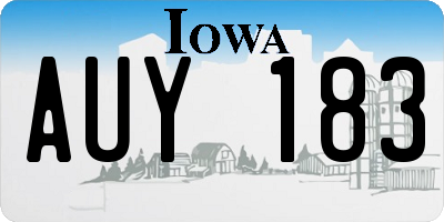 IA license plate AUY183