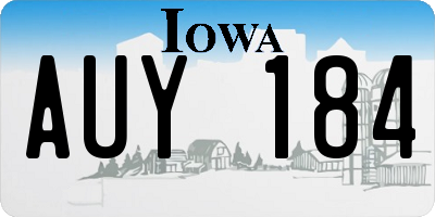 IA license plate AUY184