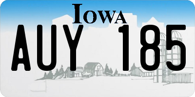 IA license plate AUY185