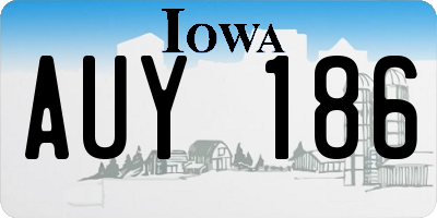 IA license plate AUY186