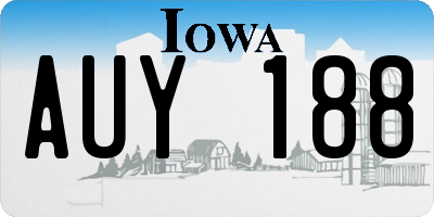 IA license plate AUY188