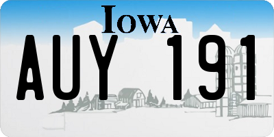 IA license plate AUY191