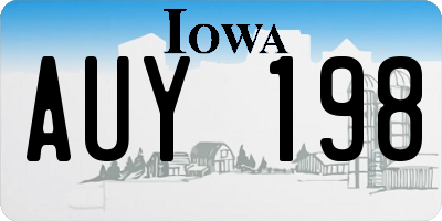 IA license plate AUY198