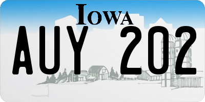 IA license plate AUY202