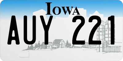 IA license plate AUY221