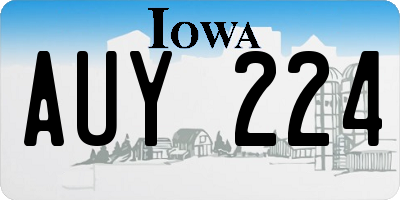 IA license plate AUY224