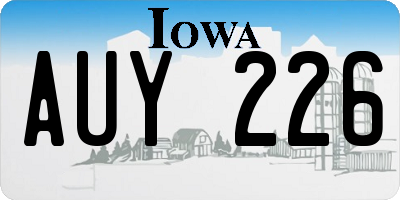 IA license plate AUY226