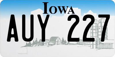 IA license plate AUY227