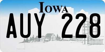 IA license plate AUY228